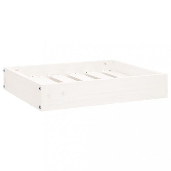 fehér tömör fenyőfa kutyaágy 51,5x44x9 cm