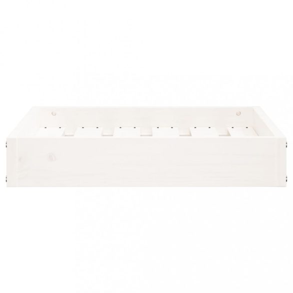 fehér tömör fenyőfa kutyaágy 51,5x44x9 cm