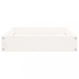 fehér tömör fenyőfa kutyaágy 51,5x44x9 cm