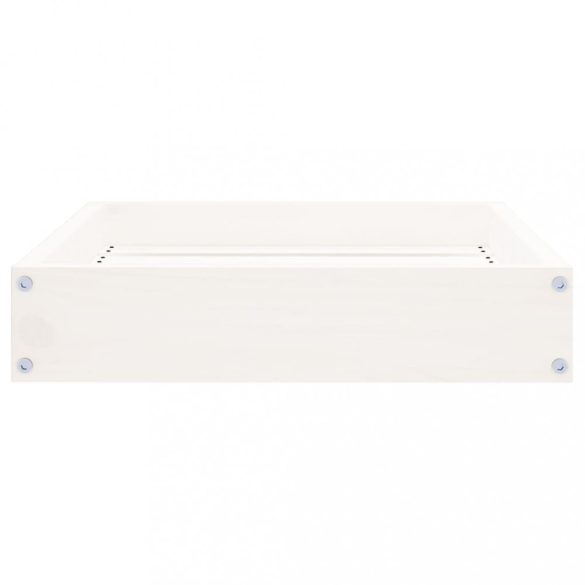 fehér tömör fenyőfa kutyaágy 51,5x44x9 cm