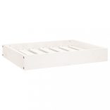 fehér tömör fenyőfa kutyaágy 61,5x49x9 cm