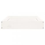 fehér tömör fenyőfa kutyaágy 61,5x49x9 cm