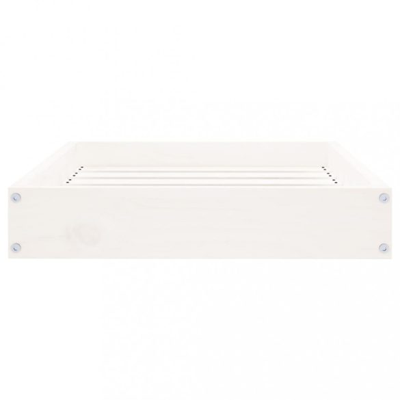 fehér tömör fenyőfa kutyaágy 61,5x49x9 cm