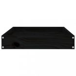 fekete tömör fenyőfa kutyaágy 61,5x49x9 cm