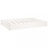 fehér tömör fenyőfa kutyaágy 71,5x54x9 cm