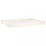 fehér tömör fenyőfa kutyaágy 101,5x74x9 cm