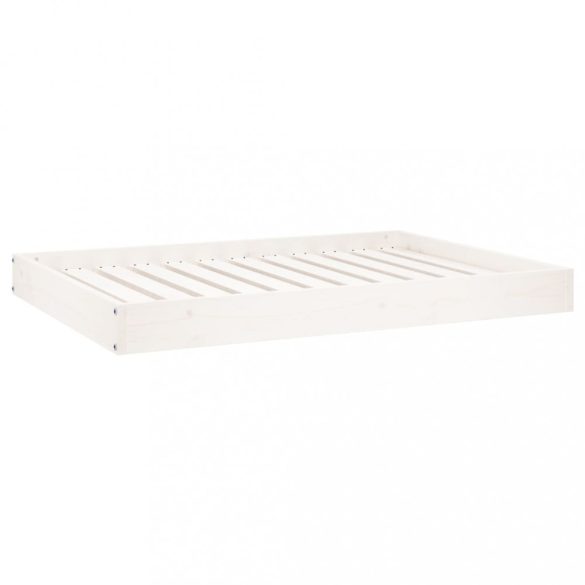 fehér tömör fenyőfa kutyaágy 101,5x74x9 cm