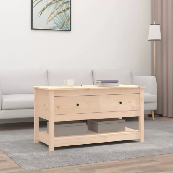 tömör fenyőfa dohányzóasztal 102 x 49 x 55 cm