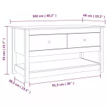 tömör fenyőfa dohányzóasztal 102 x 49 x 55 cm