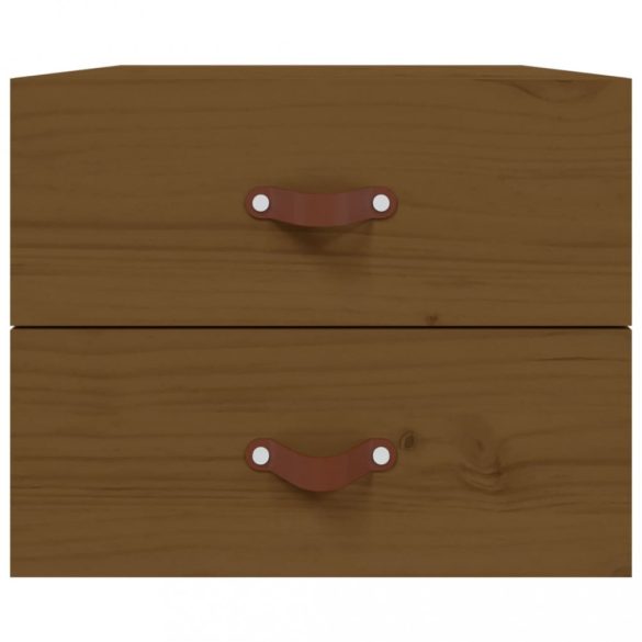 mézbarna falra szerelhető éjjeliszekrény 50x36x40 cm