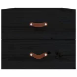 2 db fekete falra szerelhető éjjeliszekrény 50 x 36 x 40 cm