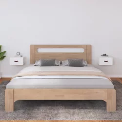   2 db fehér falra szerelhető éjjeliszekrény 40 x 29,5 x 22 cm