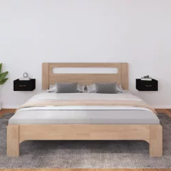   2 db fekete falra szerelhető éjjeliszekrény 40 x 29,5 x 22 cm