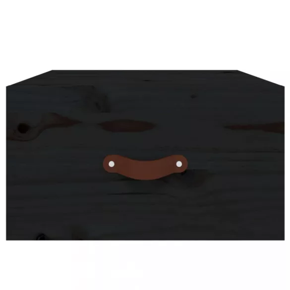 2 db fekete falra szerelhető éjjeliszekrény 40 x 29,5 x 22 cm