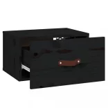 2 db fekete falra szerelhető éjjeliszekrény 40 x 29,5 x 22 cm