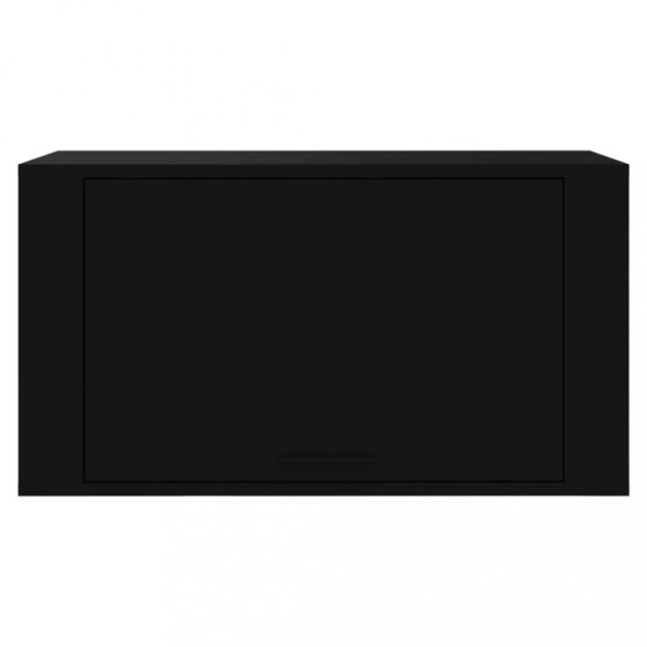 fekete szerelt fa fali cipőszekrény 70 x 35 x 38 cm