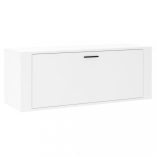fehér szerelt fa fali cipőszekrény 100 x 35 x 38 cm