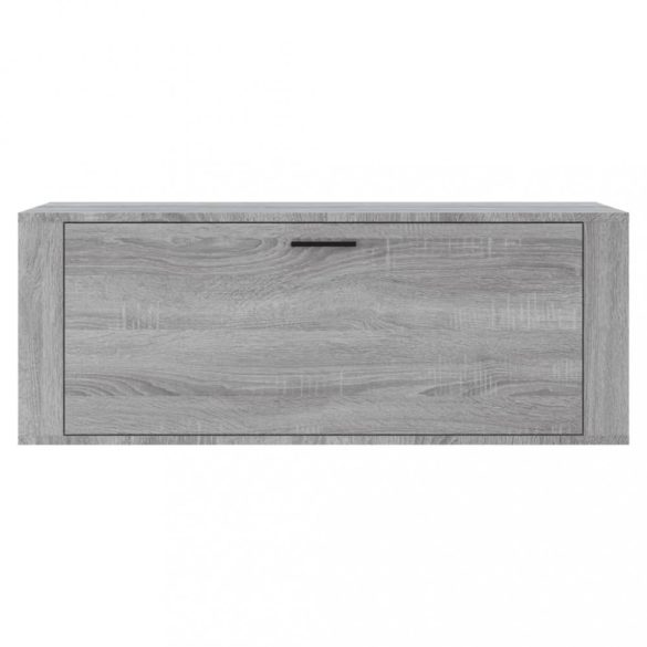 szürke sonoma színű szerelt fa fali cipősszekrény 100x35x38 cm