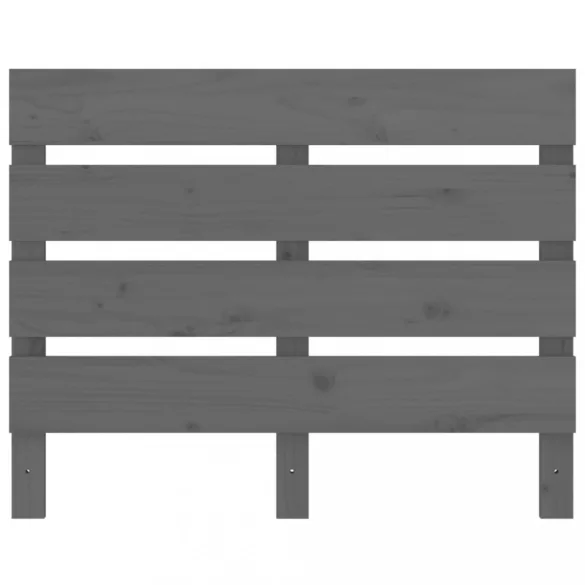 szürke tömör fenyőfa fejtámla 100 x 3 x 80 cm