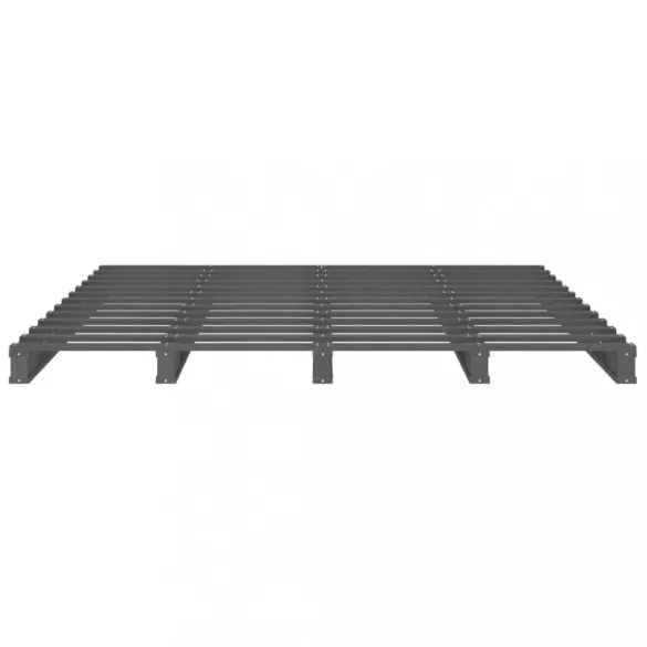 szürke tömör fenyőfa raklapágy 200 x 200 cm