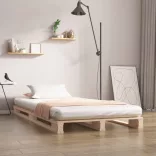 tömör fenyőfa raklapágy 75 x 190 cm (Small Single)