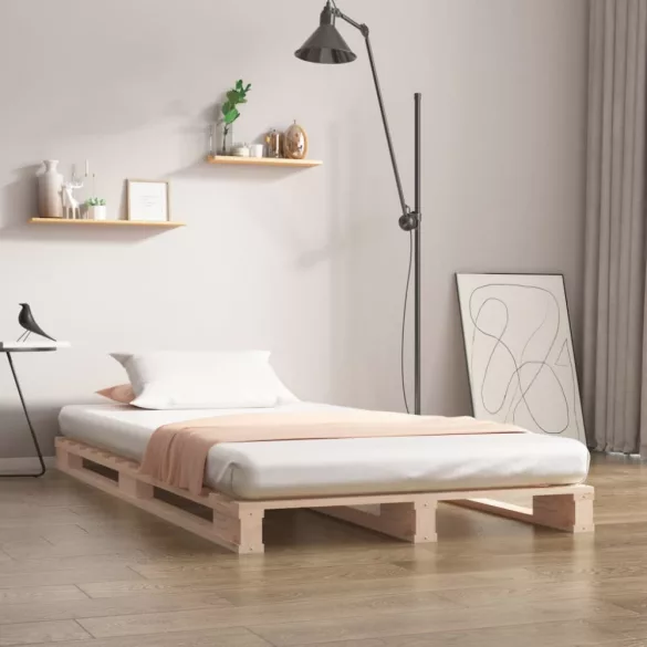 tömör fenyőfa raklapágy 90 x 190 cm (Single)