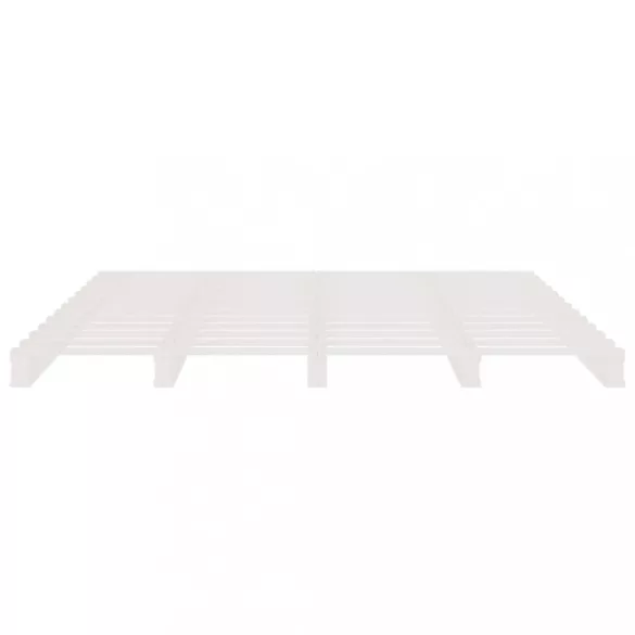 fehér tömör fenyőfa raklapágy 135 x 190 cm (Double)