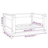 tömör fenyőfa kutyafekhely 55,5 x 45,5 x 28 cm