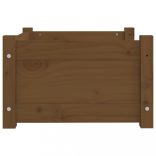 mézbarna tömör fenyőfa kutyaágy 55,5 x 45,5 x 28 cm