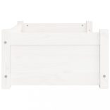 fehér tömör fenyőfa kutyafekhely 65,5 x 50,5 x 28 cm