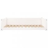 fehér tömör fenyőfa kutyaágy 105,5x75,5x28 cm