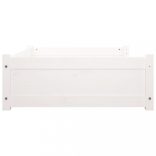 fehér tömör fenyőfa kutyaágy 105,5x75,5x28 cm