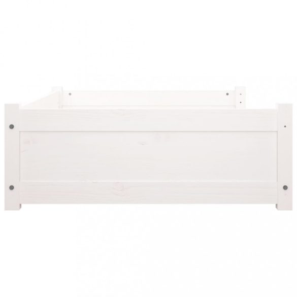 fehér tömör fenyőfa kutyaágy 105,5x75,5x28 cm