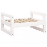 fehér tömör fenyőfa kutyaágy 55,5x45,5x28 cm