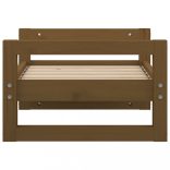 mézbarna tömör fenyőfa kutyaágy 55,5x45,5x28 cm