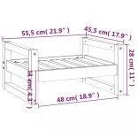 fekete tömör fenyőfa kutyaágy 55,5x45,5x28 cm