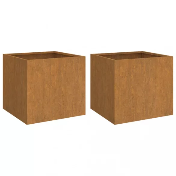 2 db corten acél növénytartó 42x40x39 cm