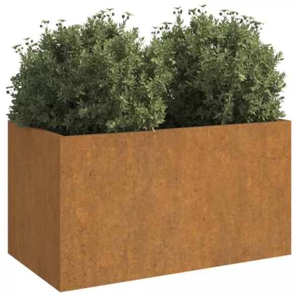 corten acél növénytartó 62x30x29 cm