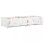 fehér tömör fenyőfa kanapéágy matrac nélkül 90 x 200 cm