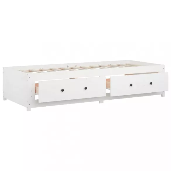 fehér tömör fenyőfa kanapéágy matrac nélkül 90 x 200 cm