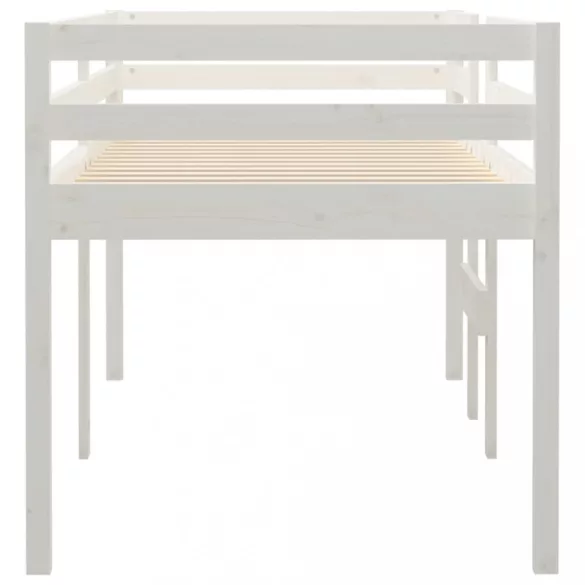 fehér tömör fenyőfa magasított ágy 90 x 190 cm