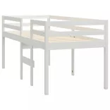 fehér tömör fenyőfa magasított ágy 75x190 cm