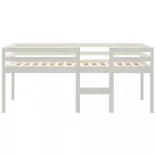 fehér tömör fenyőfa magasított ágy 75x190 cm