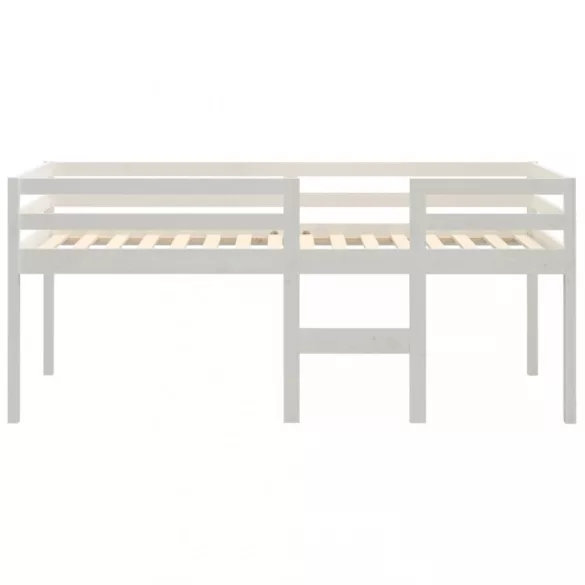 fehér tömör fenyőfa magasított ágy 75x190 cm