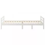 fehér tömör fenyőfa ágy matrac nélkül 90 x 200 cm