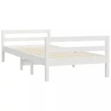 fehér tömör fenyő ágykeret matrac nélkül 80 x 200 cm