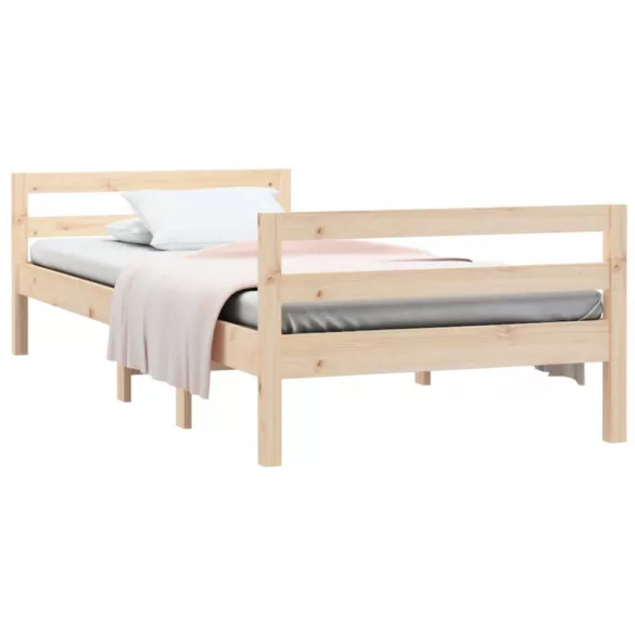 tömör fenyőfa ágy matrac nélkül 75 x 190 cm