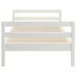 fehér tömör fenyőfa ágy matrac nélkül 75 x 190 cm