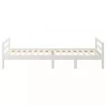 fehér tömör fenyőfa ágy matrac nélkül 75 x 190 cm