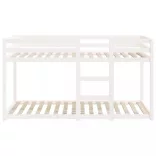 fehér tömör fenyőfa emeletes ágy 80 x 200 cm